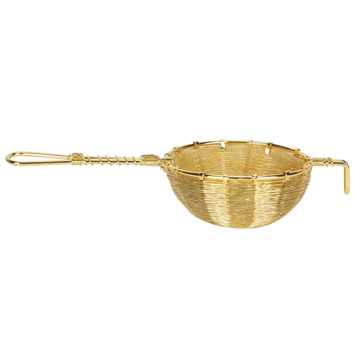 Tea Infuser Strainer Hand Made Copper Reusable Teapot Filter with Long Handle for Tea Maker