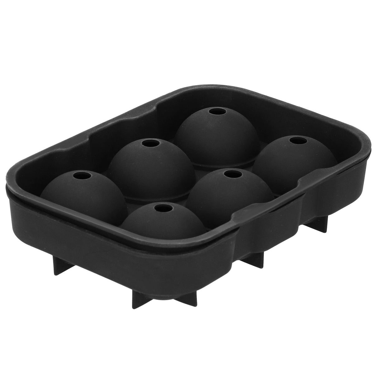 6 Cavity DIY Ice Cubes Mold Ice Ball Maker Mould Tray for Bar Party Cocktail Use Black