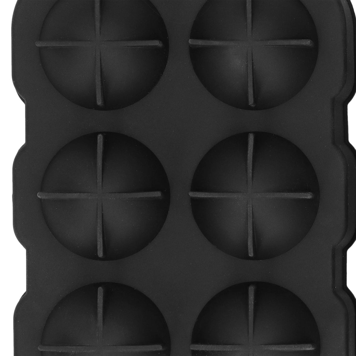 6 Cavity DIY Ice Cubes Mold Ice Ball Maker Mould Tray for Bar Party Cocktail Use Black
