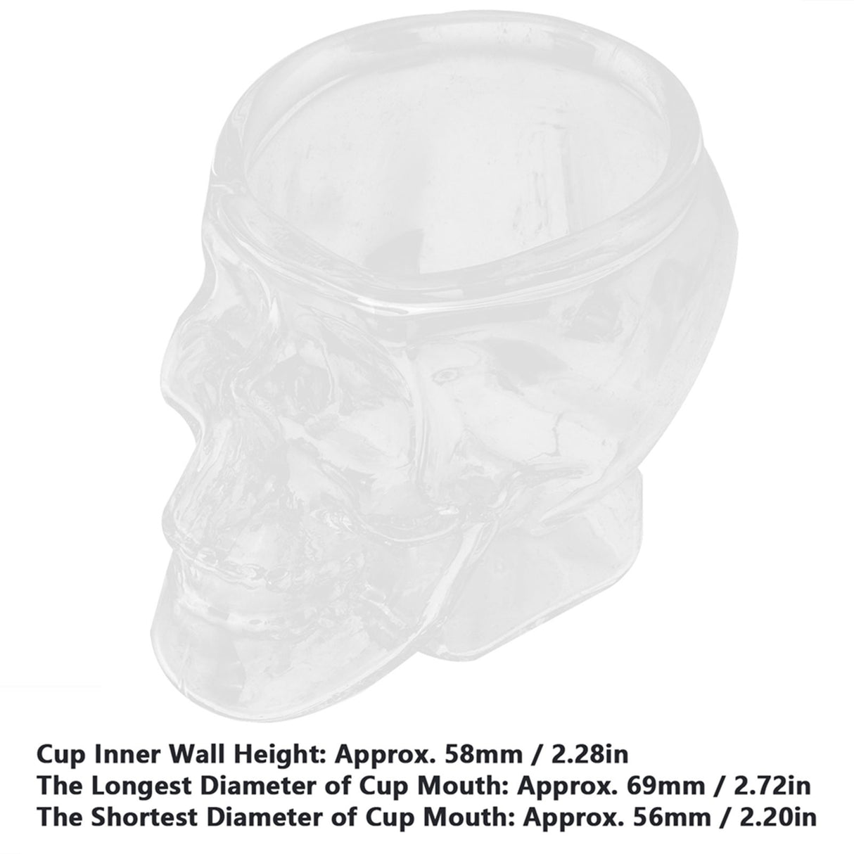 Glass Cup Innovative Transparent SkullHead Cup Glass Ware Drinkware for Wine Cocktail