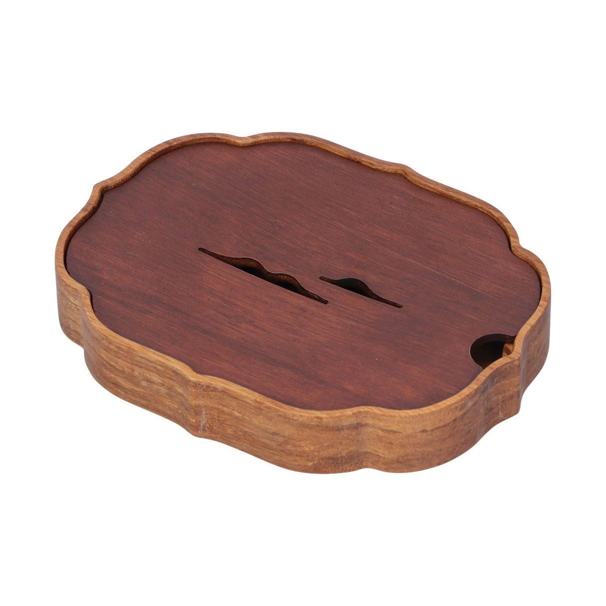 Chinese Style Bamboo Tea Tray Box with Water Storage for Kungfu Tea Set Accessories