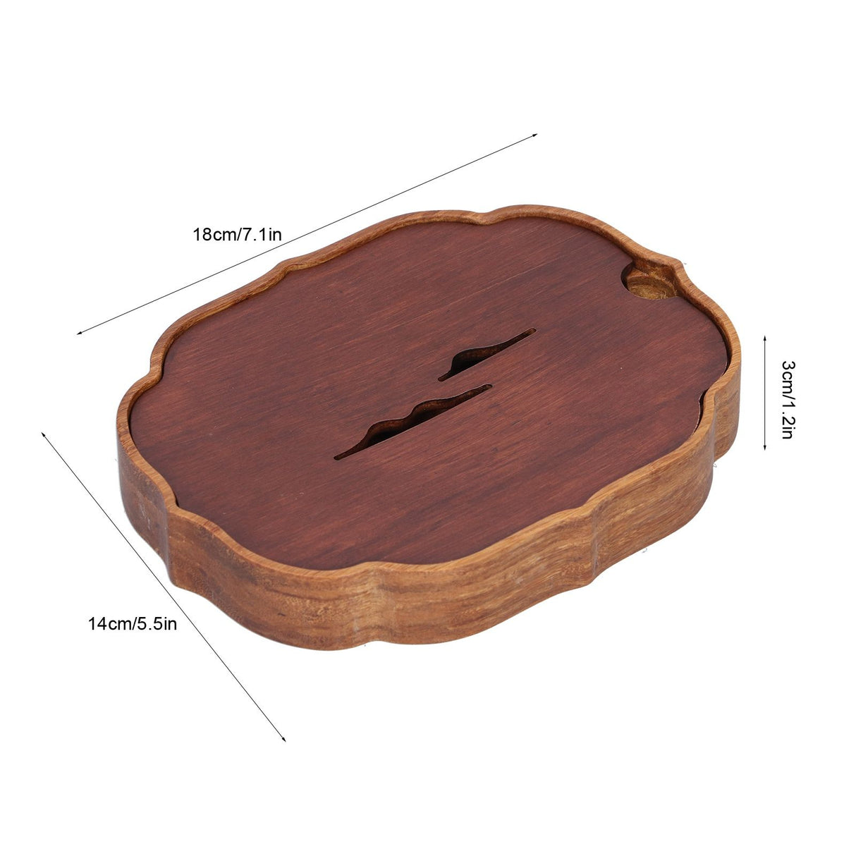 Chinese Style Bamboo Tea Tray Box with Water Storage for Kungfu Tea Set Accessories