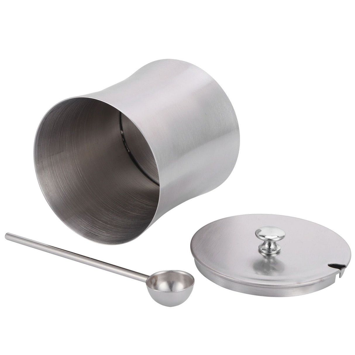 Stainless Steel Seasoning Pot Can Spice Condiment Bottle Pot Jar with Cover Spoon