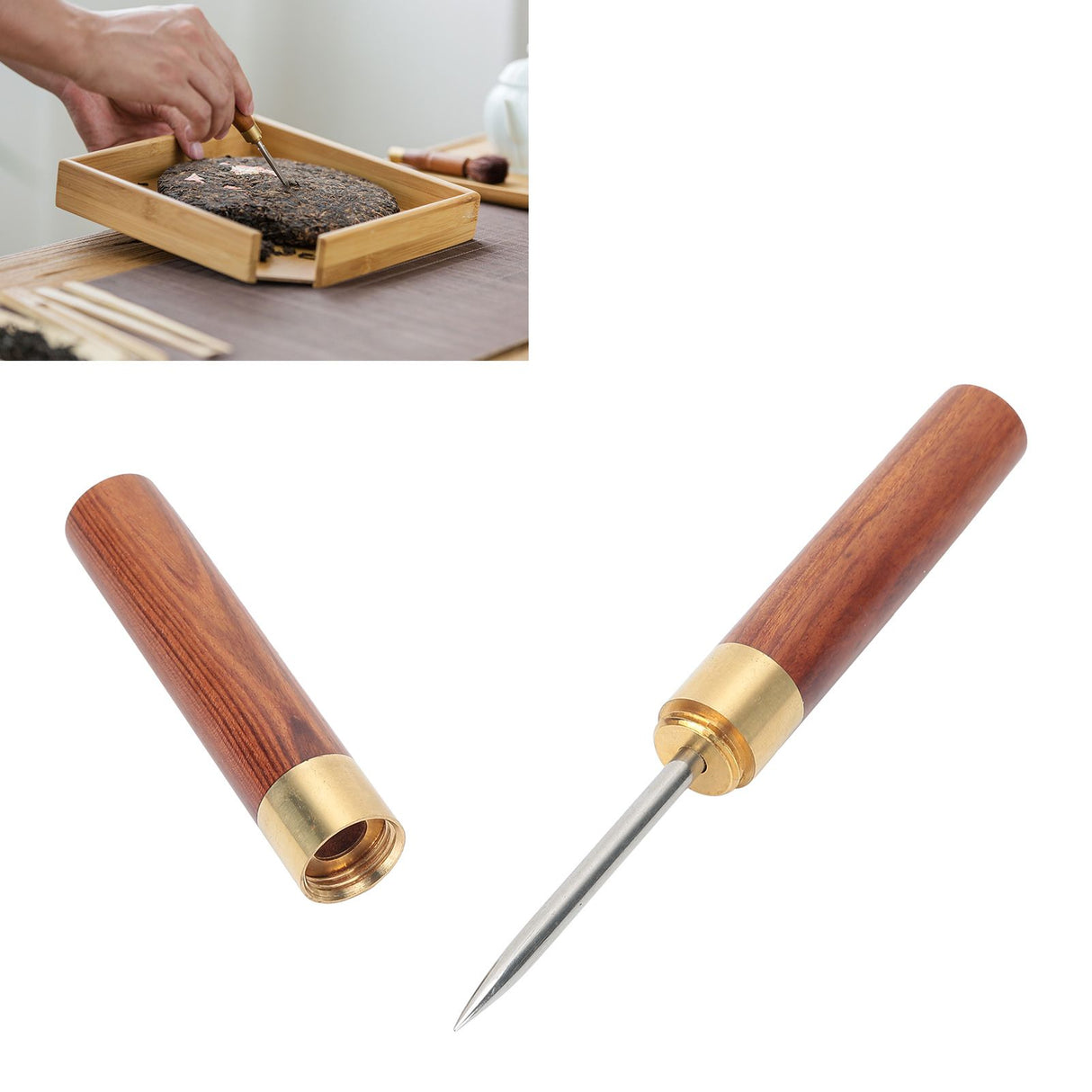 Rosewood Puer Tea Needle Knife Tools Tea Ceremony Accessories for Breaking Cakes