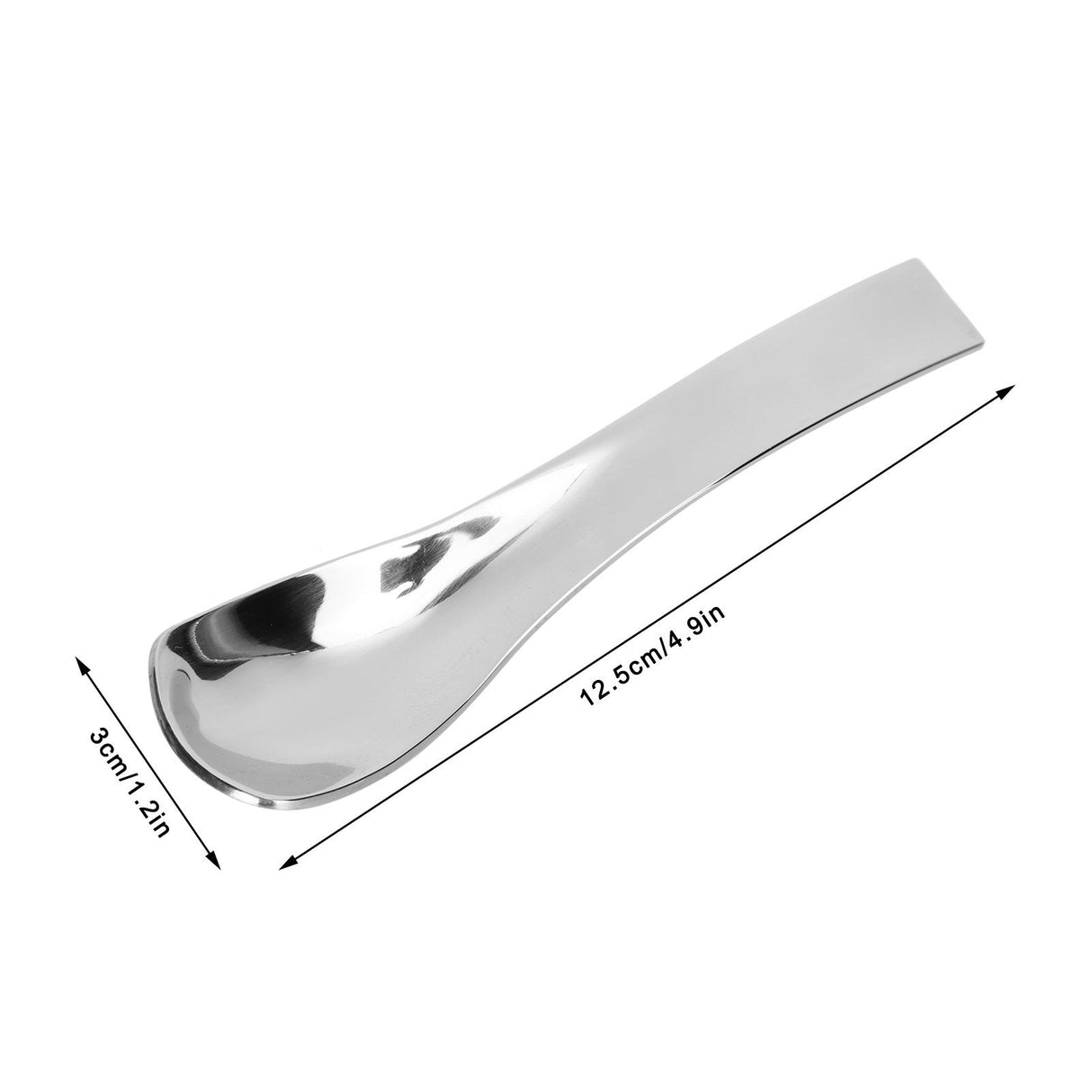 Stainless Steel Spoon Teaspoon Ice Cream Scoop Home Restaurant Polishing Handle Coffee Spoon