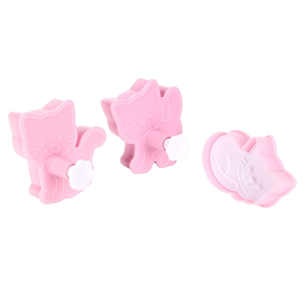 3pcs Cartoon Cat Shaped Cookies Molds DIY Baking Biscuit Mold Set Baking Accessory