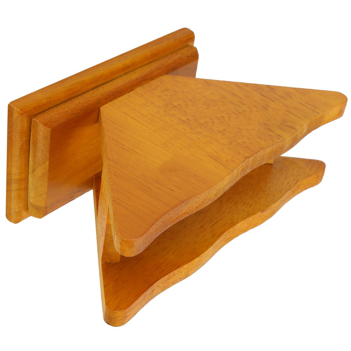 Coffee Filter Paper Holder Countertop Reusable V shaped Wooden Storage Container Dispenser