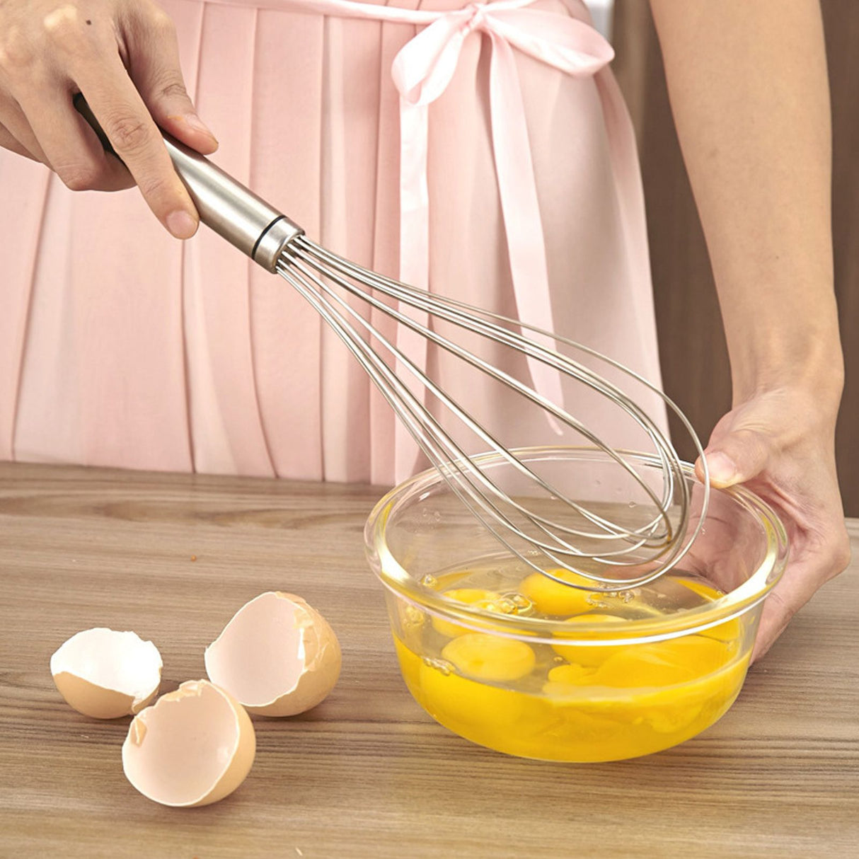 Manual Egg Mixer 304 Stainless Steel 7 Wire Egg Beater Mixing Tool Kitchen Baking Gadgets