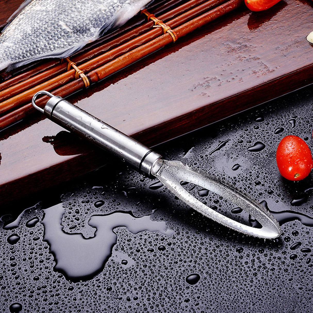 Fish Scaler Stainless Steel Fish Scraper Fish Scale Remover Scraping Removing Tool Kitchen Tool