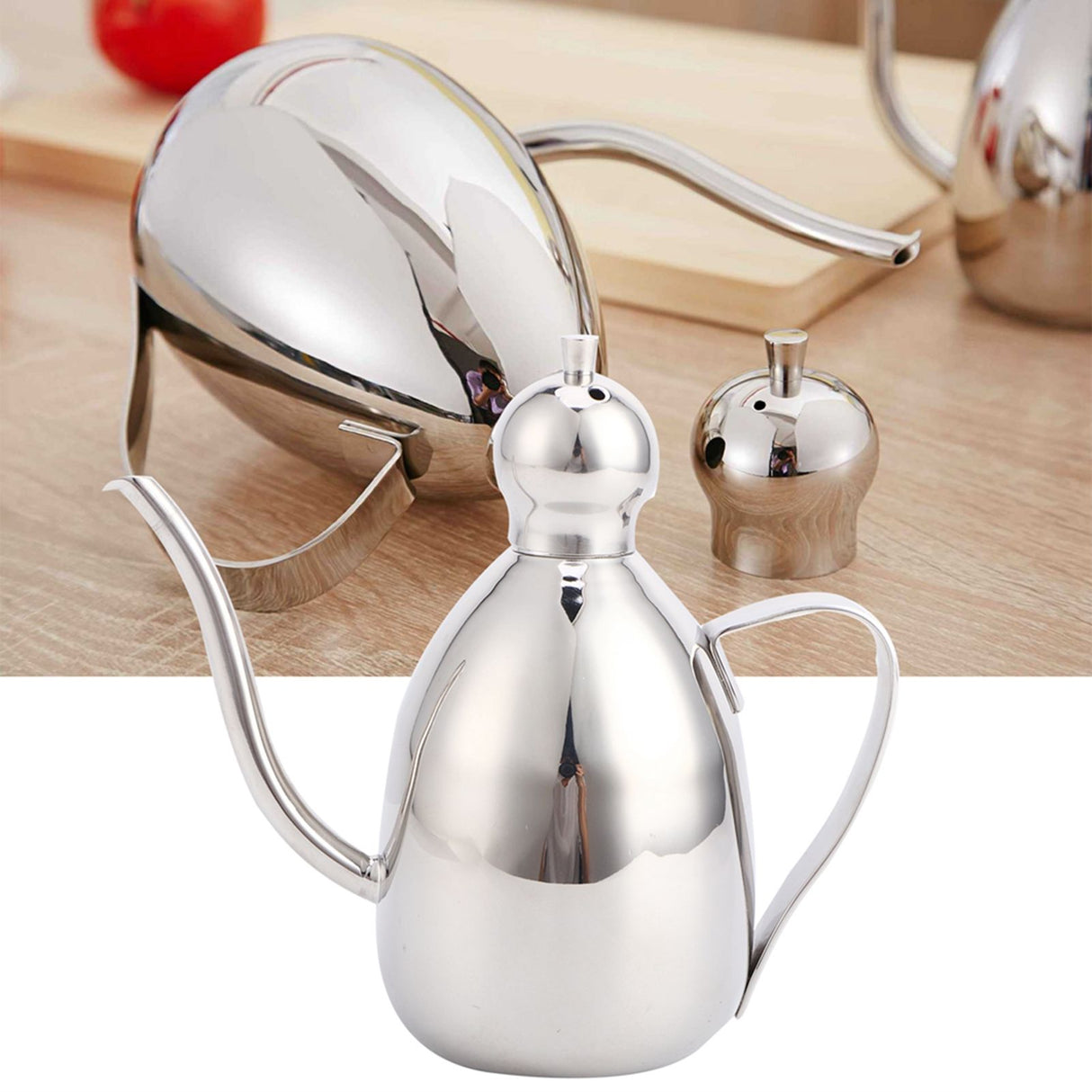 Oil Dispenser Stainless Steel Oil Bottle Leakproof Vinegar Pot Kitchen Storage Container0.25L