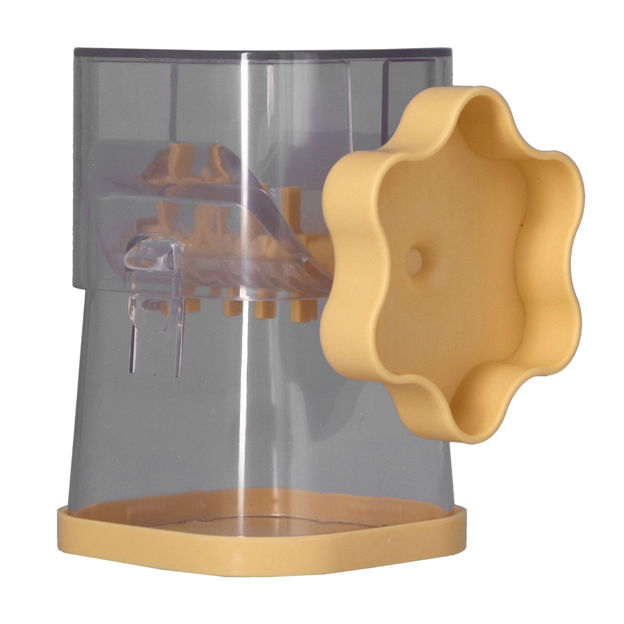Manual Nut Chopper Effortless Easy to Clean Hand Crank Nut Grinder for Almonds Hazelnuts PecansYellow
