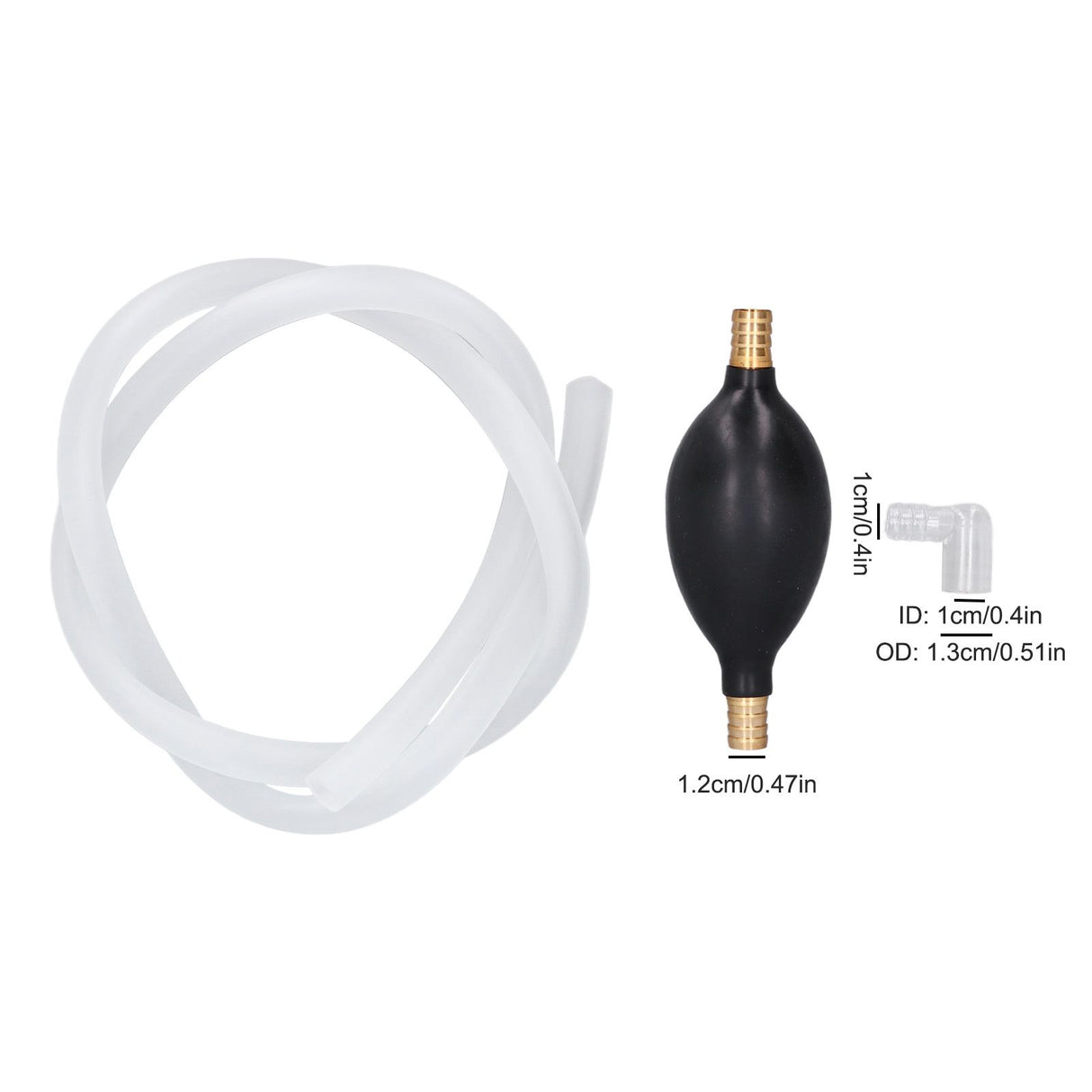 Tea Tray Drain Hand Suction Ball Pump Pipe Kit Copper Head Leakproof for 1.2cm Diameter Hose