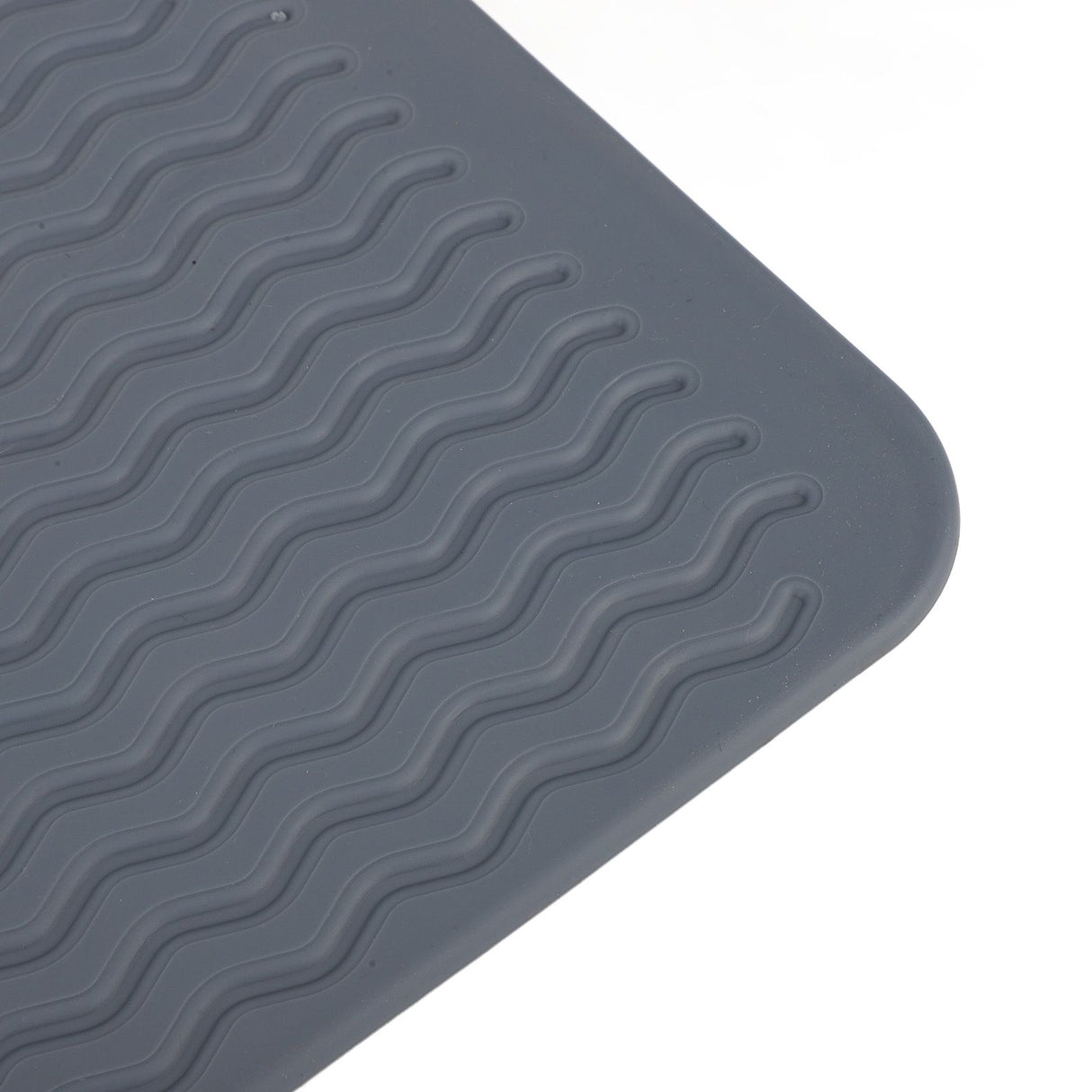 Dish Drying Mat Soft Flexible Rubber Heat Resistant Nonslip BPA Free Eco Friendly Wide Application Dish Drying PadBlue
