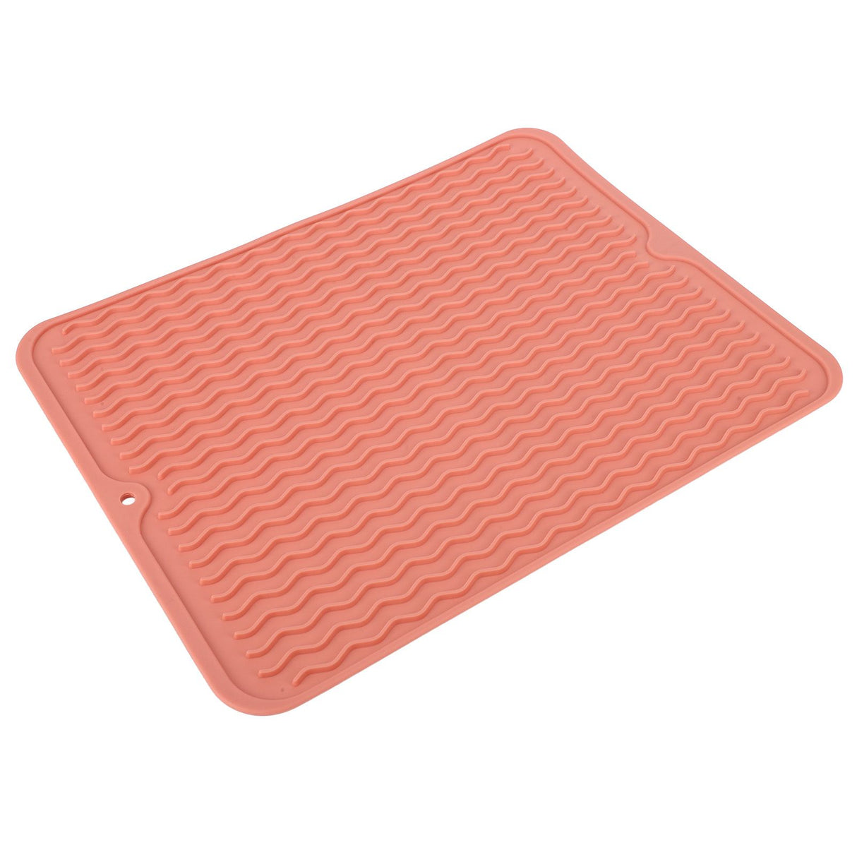 Dish Drying Mat Soft Flexible Rubber Heat Resistant Nonslip BPA Free Eco Friendly Wide Application Dish Drying PadPink