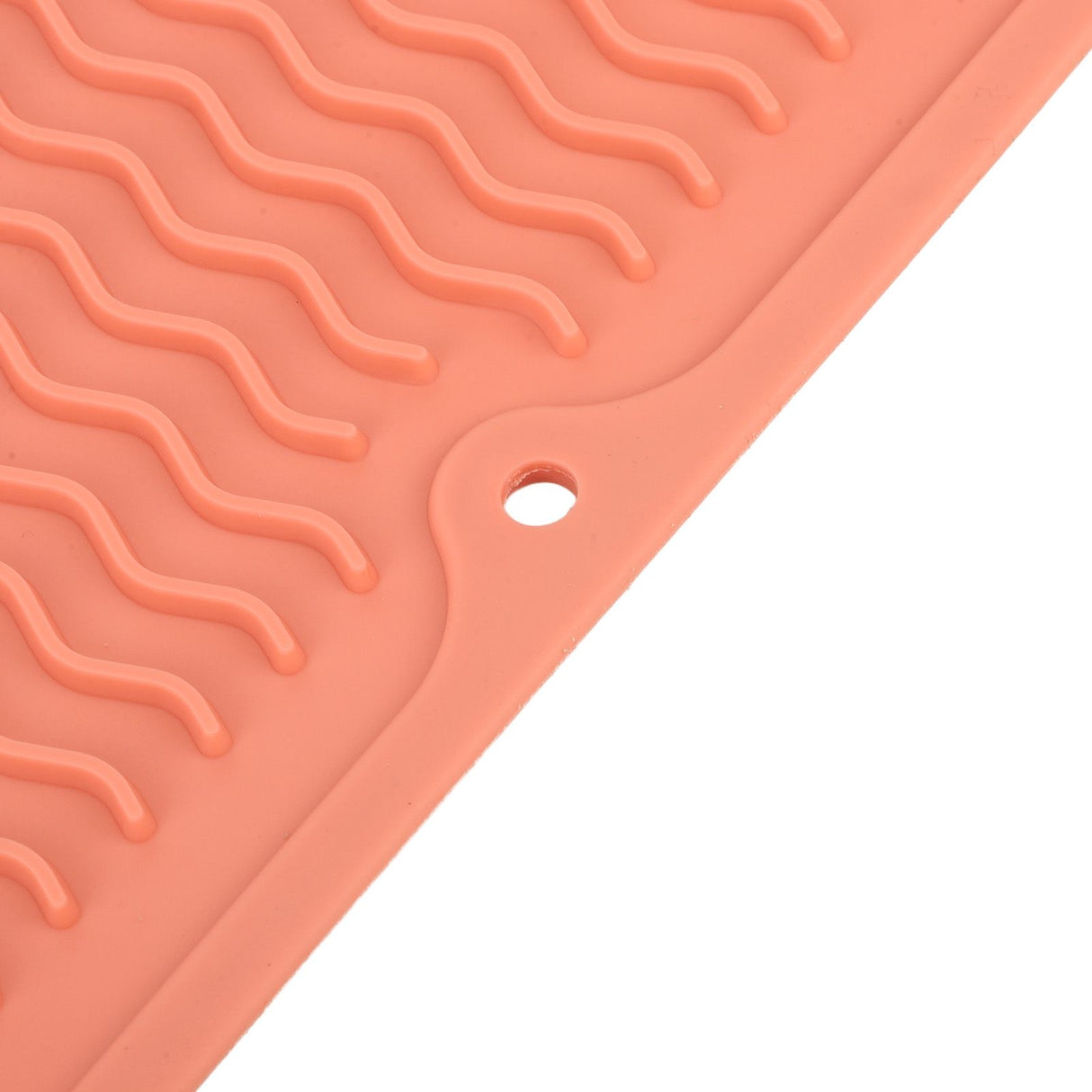Dish Drying Mat Soft Flexible Rubber Heat Resistant Nonslip BPA Free Eco Friendly Wide Application Dish Drying PadPink