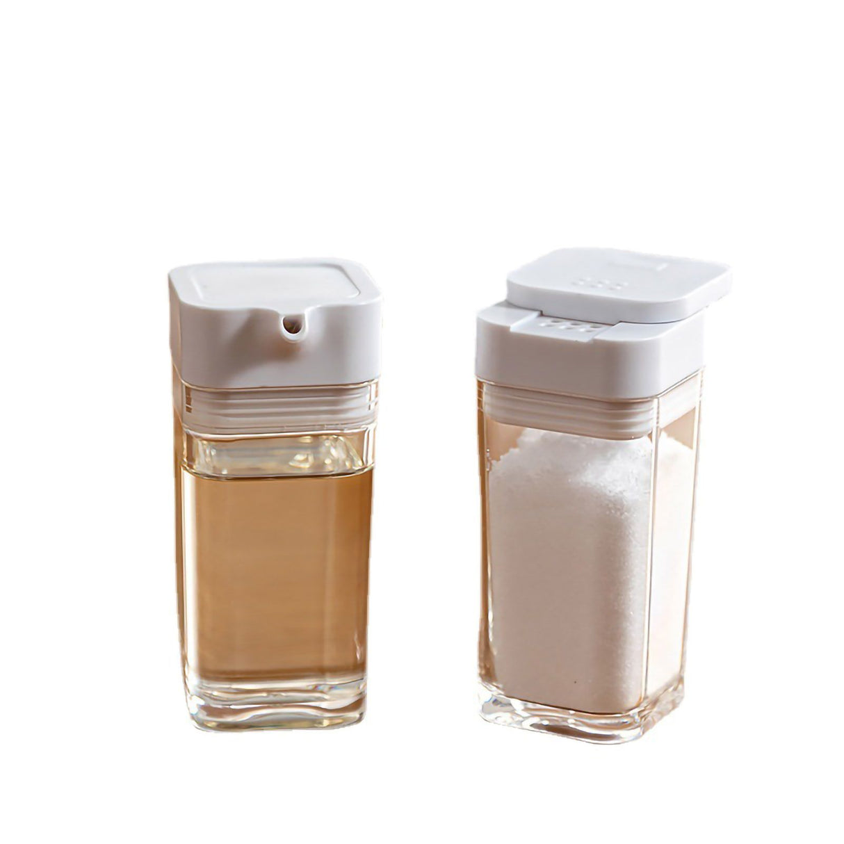 Seasoning Container Compact Portable Transparent Condiment Bottle for Kitchen Home 4 Seasoning Bottle