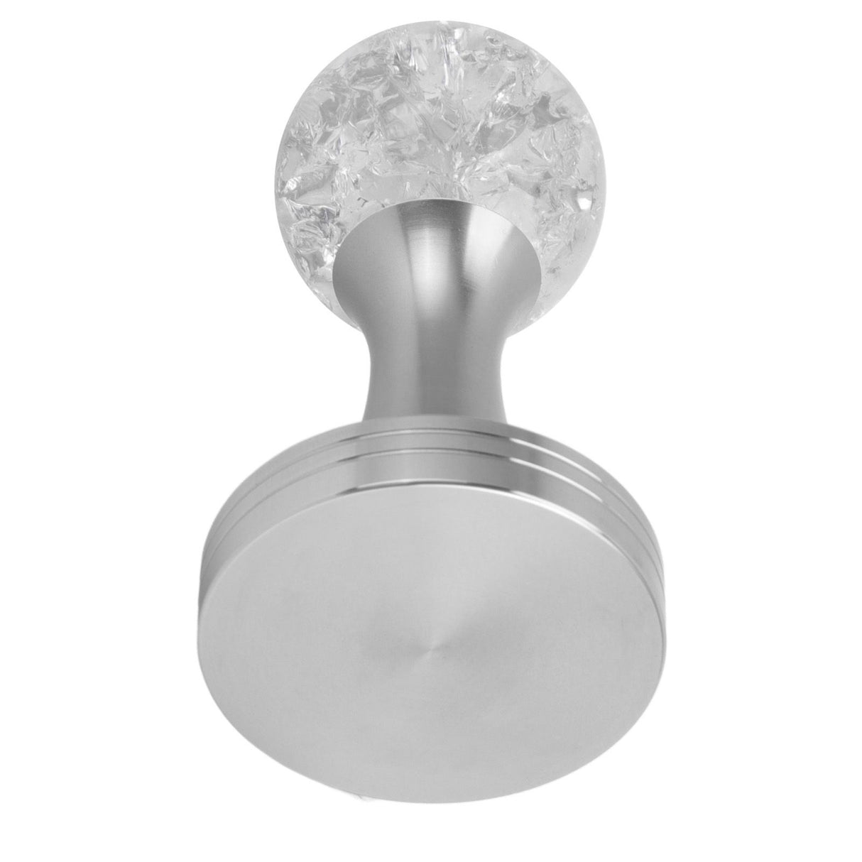 Crystal Ball Coffee Flat Tamper Stainless Steel Base Powder Hammer for Coffee Accessories Silver 51mm