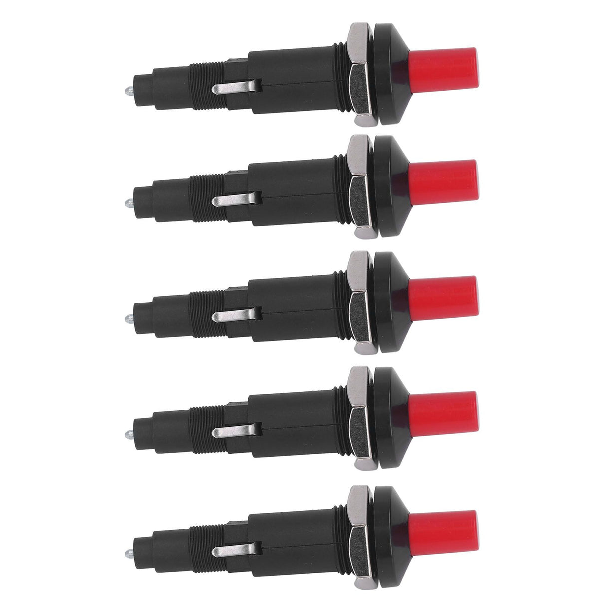 5PCS Piezo Igniter 1 Out 2 Spark PP Shell Push Button Grill Igniters for Outdoor Cooking
