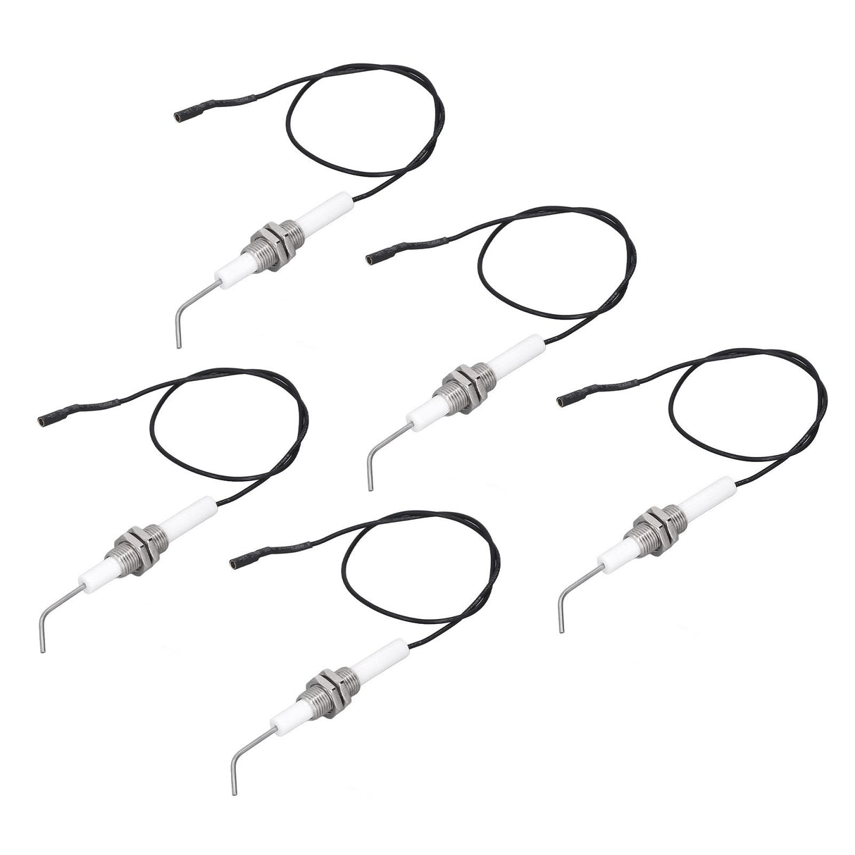 5pcs Spark Ignition Electrode Ceramic M10 Furnace Ignition Threaded Electrode for Push Button Piezo Igniter