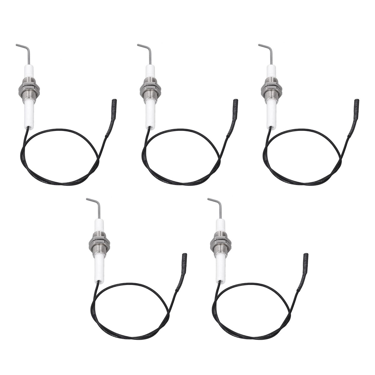 5pcs Spark Ignition Electrode Ceramic M10 Furnace Ignition Threaded Electrode for Push Button Piezo Igniter