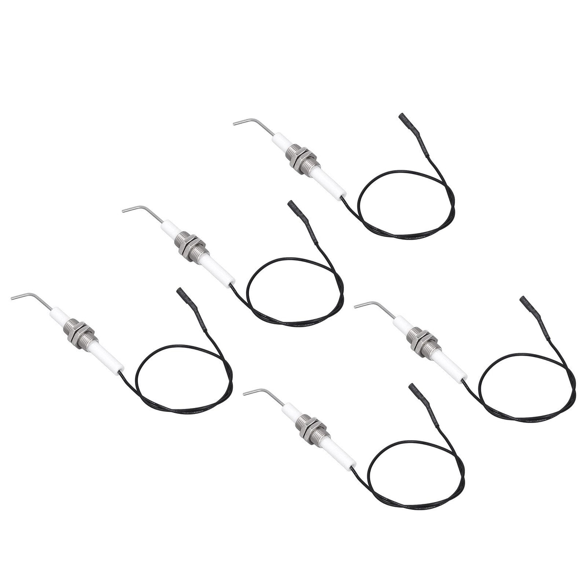 5pcs Spark Ignition Electrode Ceramic M10 Furnace Ignition Threaded Electrode for Push Button Piezo Igniter