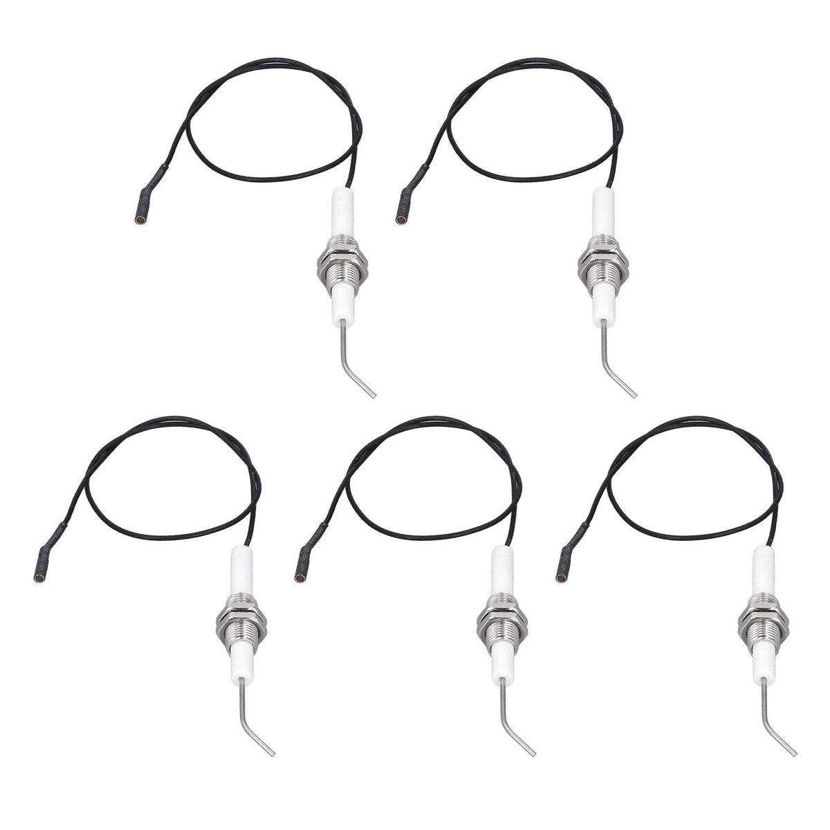 5pcs Spark Ignition Electrode Ceramic M10 Furnace Ignition Threaded Electrode for Push Button Piezo Igniter