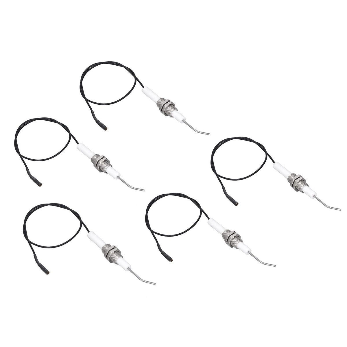 5pcs Spark Ignition Electrode Ceramic M10 Furnace Ignition Threaded Electrode for Push Button Piezo Igniter