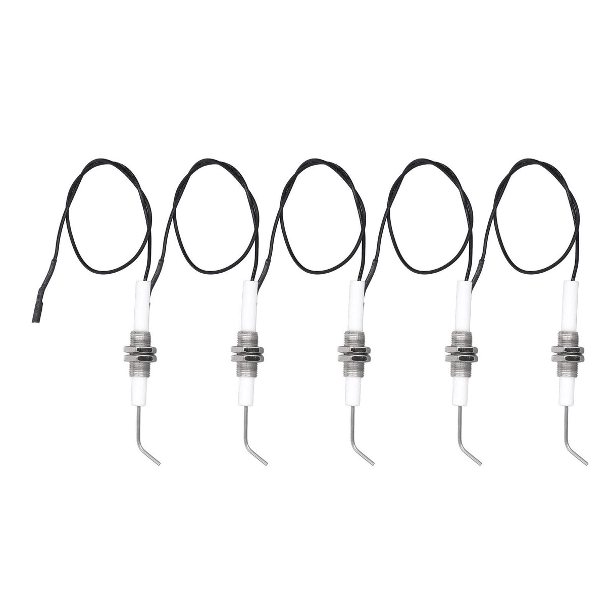 5pcs Spark Ignition Electrode Ceramic M10 Furnace Ignition Threaded Electrode for Push Button Piezo Igniter