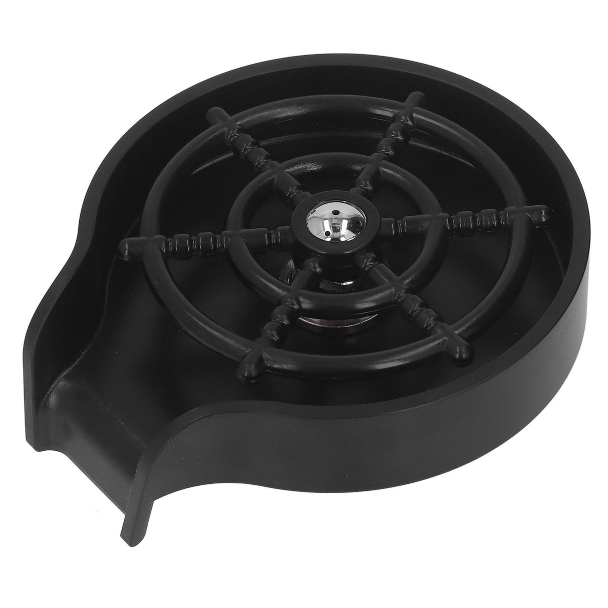 High Pressure Sink Glass Rinser Bar Automatic Cup Washer Kit with ABS Base 80cm Hose Black