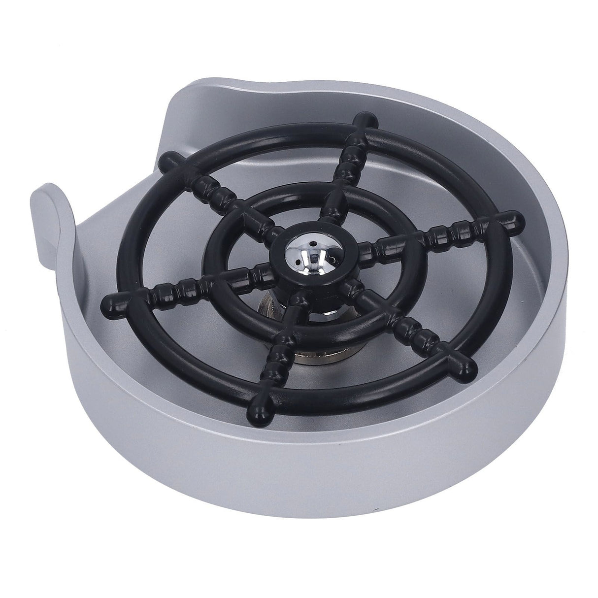 High Pressure Sink Glass Rinser Bar Automatic Cup Washer Kit with ABS Base 80cm Hose Silver