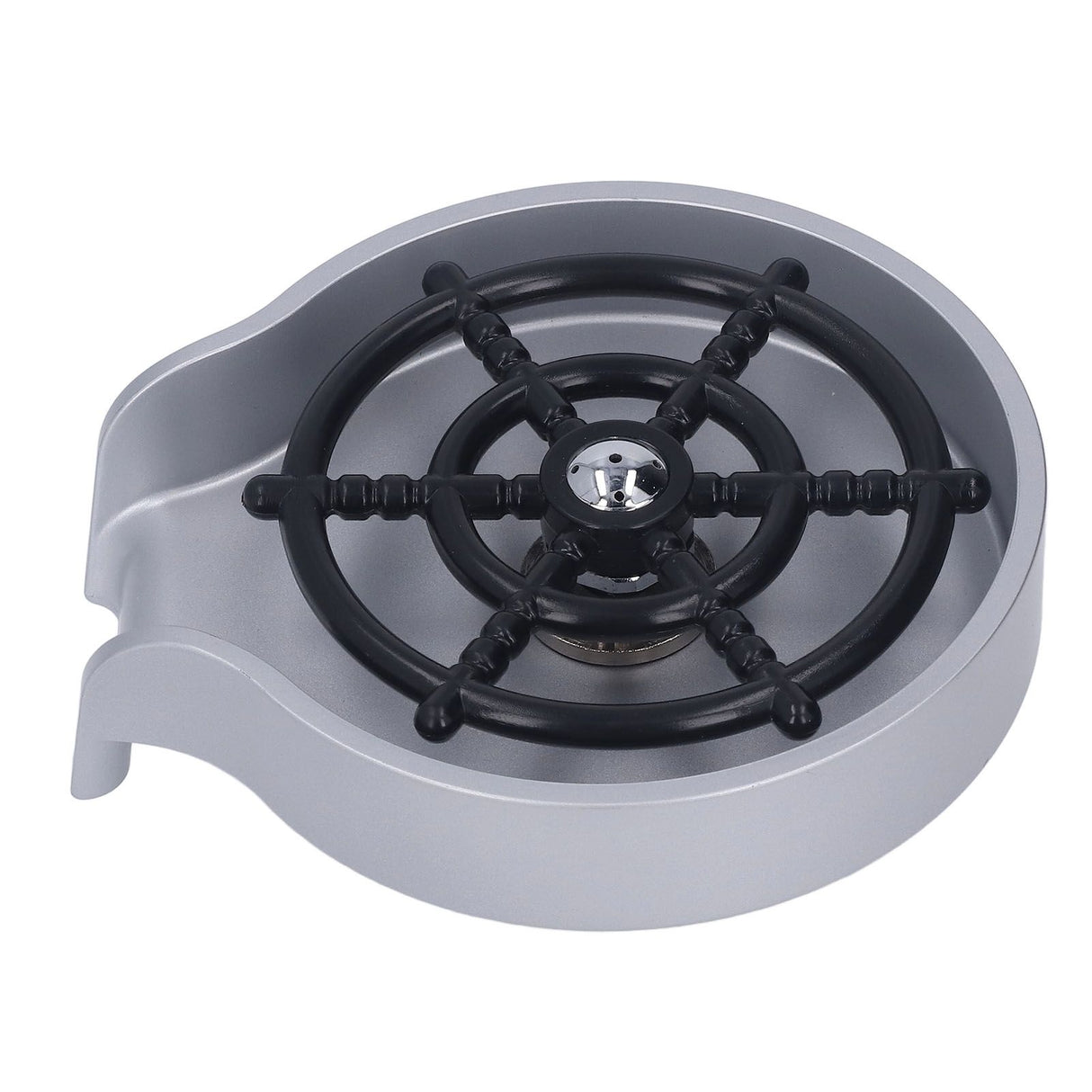 High Pressure Sink Glass Rinser Bar Automatic Cup Washer Kit with ABS Base 80cm Hose Silver