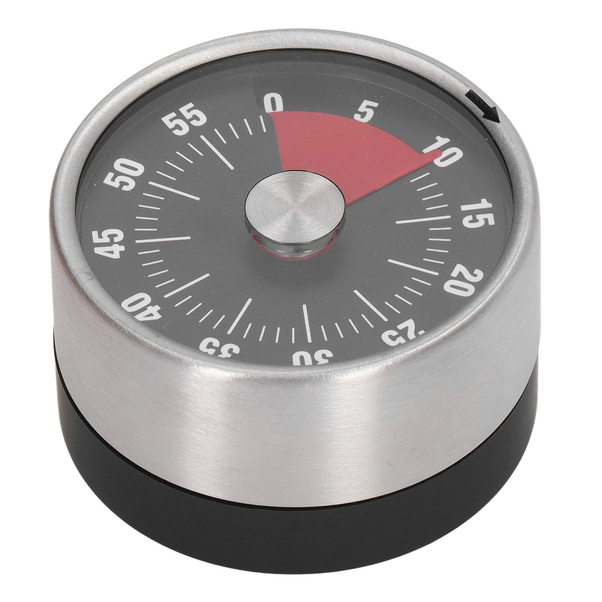 Magnetic Timer Magnet Design Stainless Steel 70db Alert High Accuracy Visual Timer for Kitchen Cooking Management Black