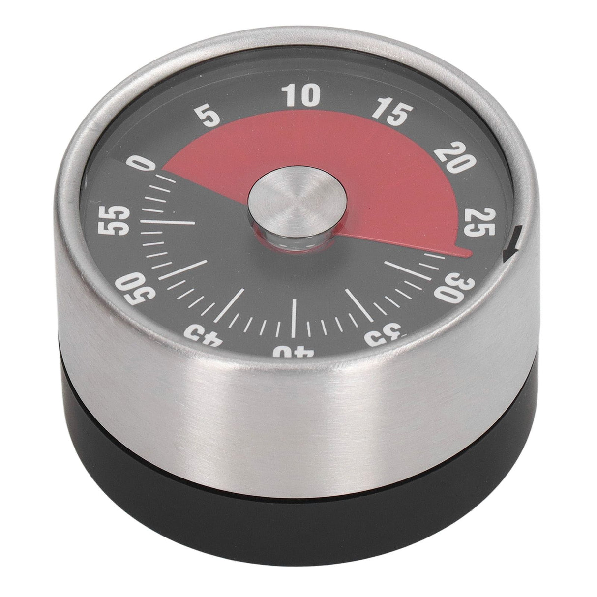 Magnetic Timer Magnet Design Stainless Steel 70db Alert High Accuracy Visual Timer for Kitchen Cooking Management Black