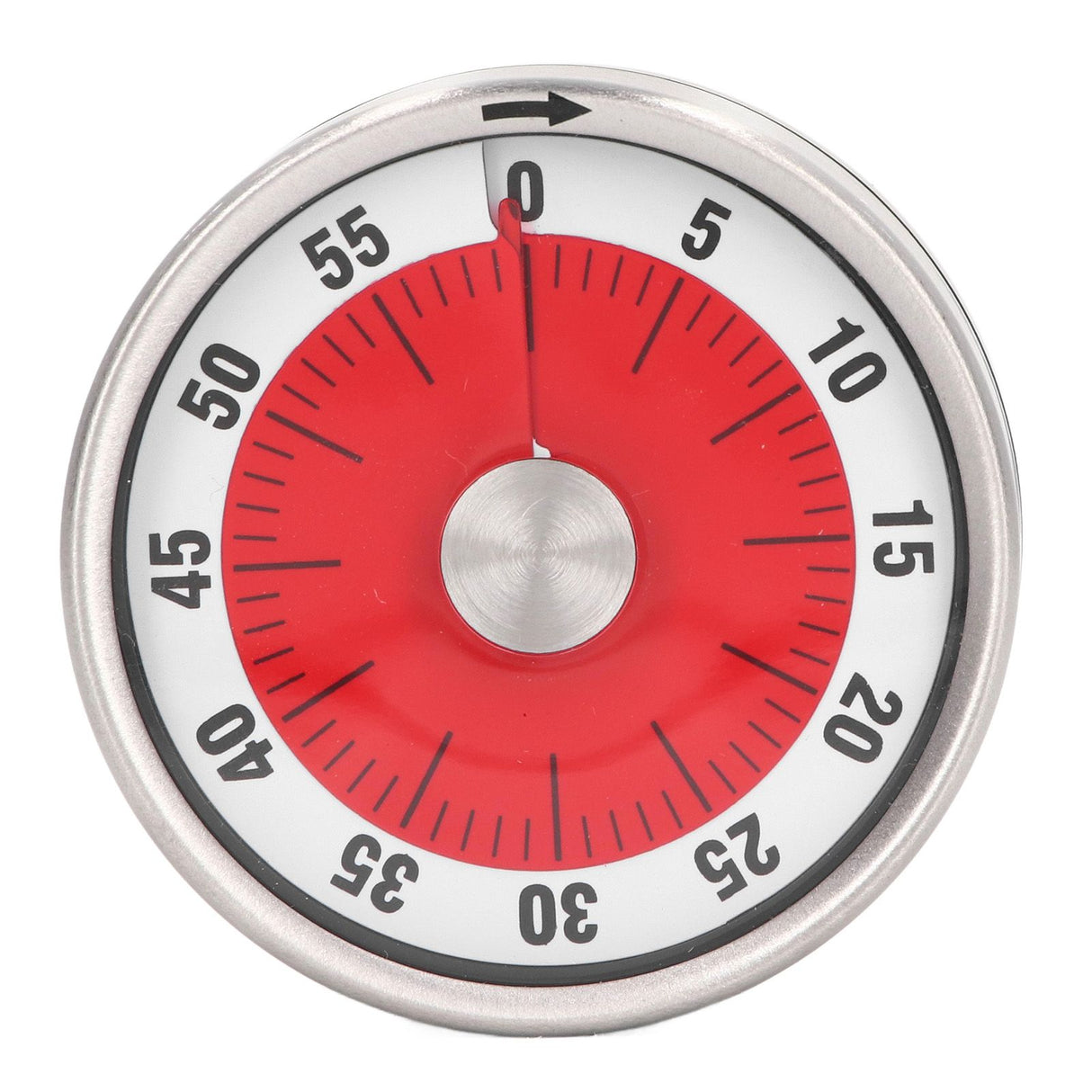 Magnetic Timer Magnet Design Stainless Steel 70db Alert High Accuracy Visual Timer for Kitchen Cooking Management White
