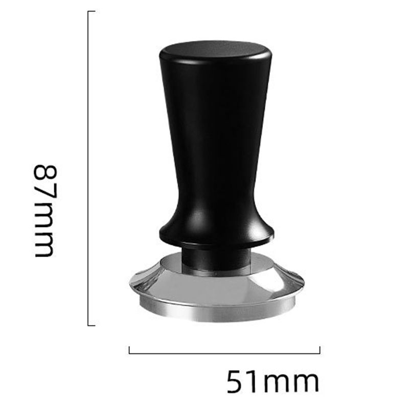 Elastic Coffee Tamper Stainless Steel Constant Pressure Spring Coffee Tamper 2nd Generation Black 51mm/2.0in