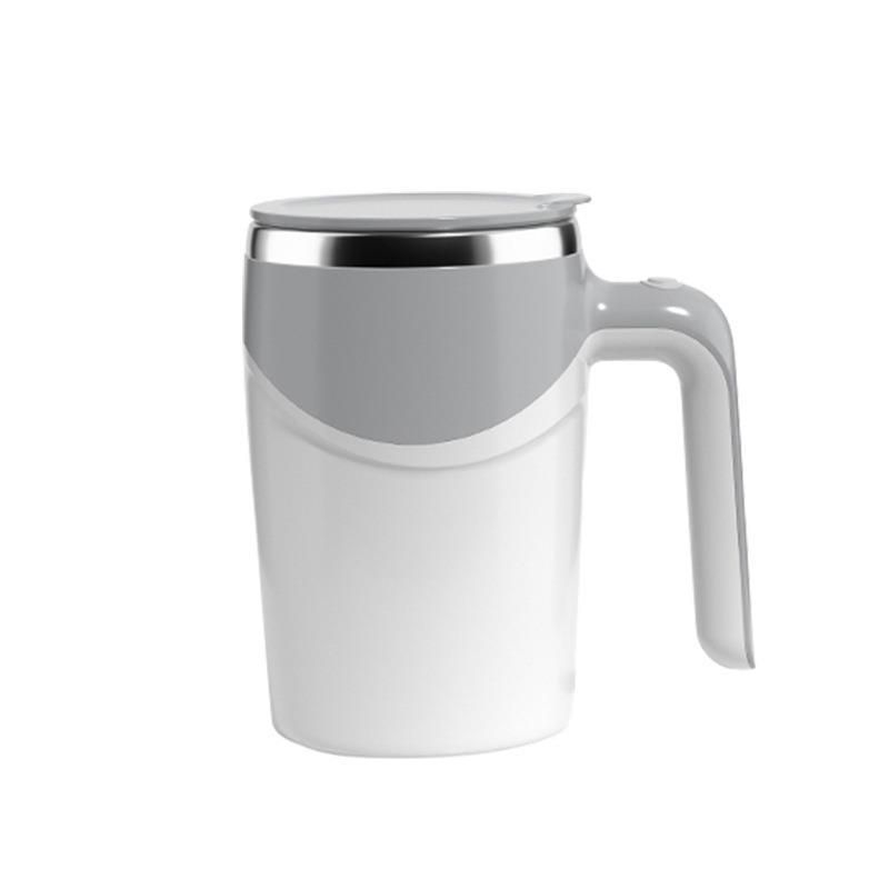 Stirring Cup 380ml 7000RPM Stainless Steel Inner Tank PP Shell Mixing Coffee Mug for Drinking Battery Powered Grey