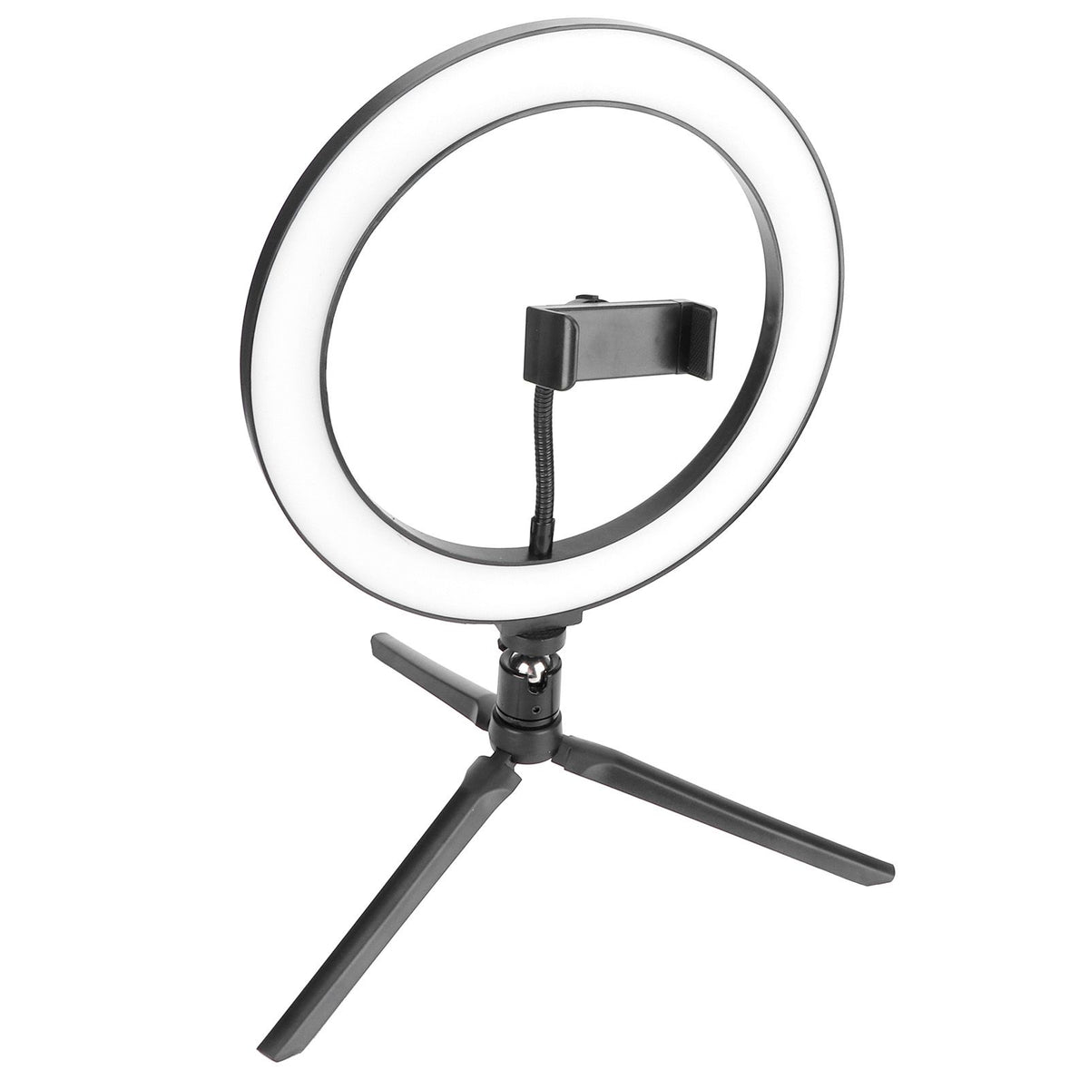 LED Ring Light 10 Levels Dimming Desktop Fill Lamp with 3 Color Temperature for Live Broadcast