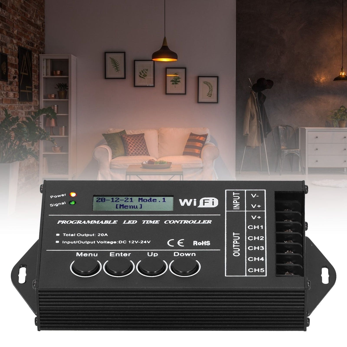 LED Light Controller Multifunctional WiFi Programmable Lamp Timing Switch Controller