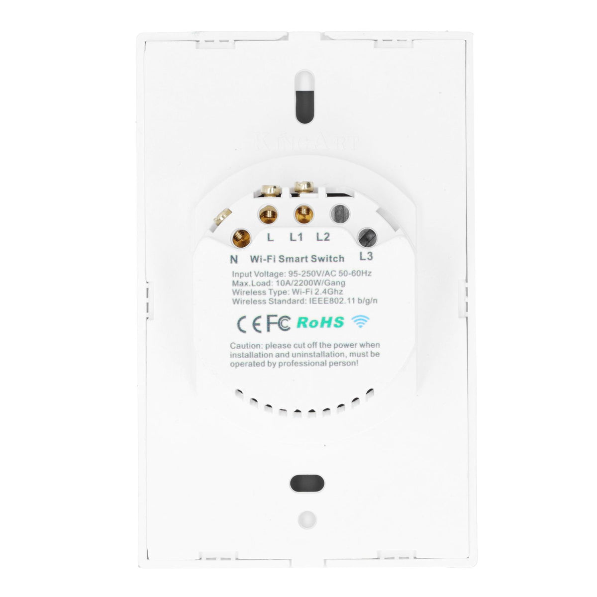 Wifi Smart LED Light Switch Touch Panel 1-Way APP Remote Voice Control for Amazon Alexa AC95-250VWhite Cover