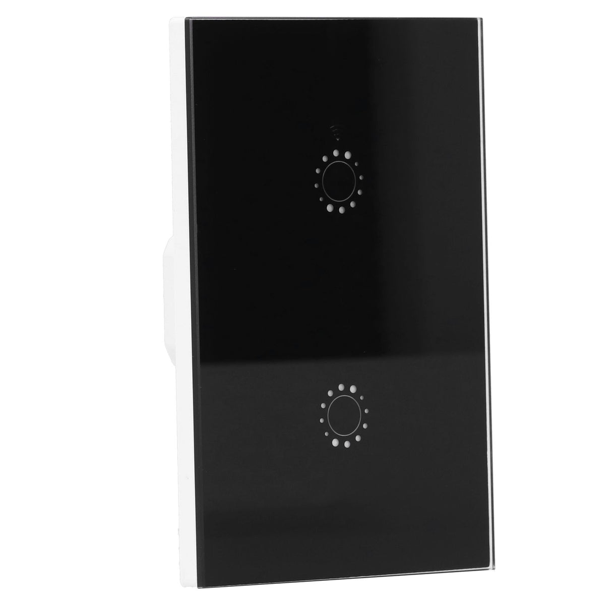 LED Smart Light Switch WiFi Wall Touch 2 Gang for Amazon Alexa Intelligent Voice APP Control AC 95‑250VBlack Cover