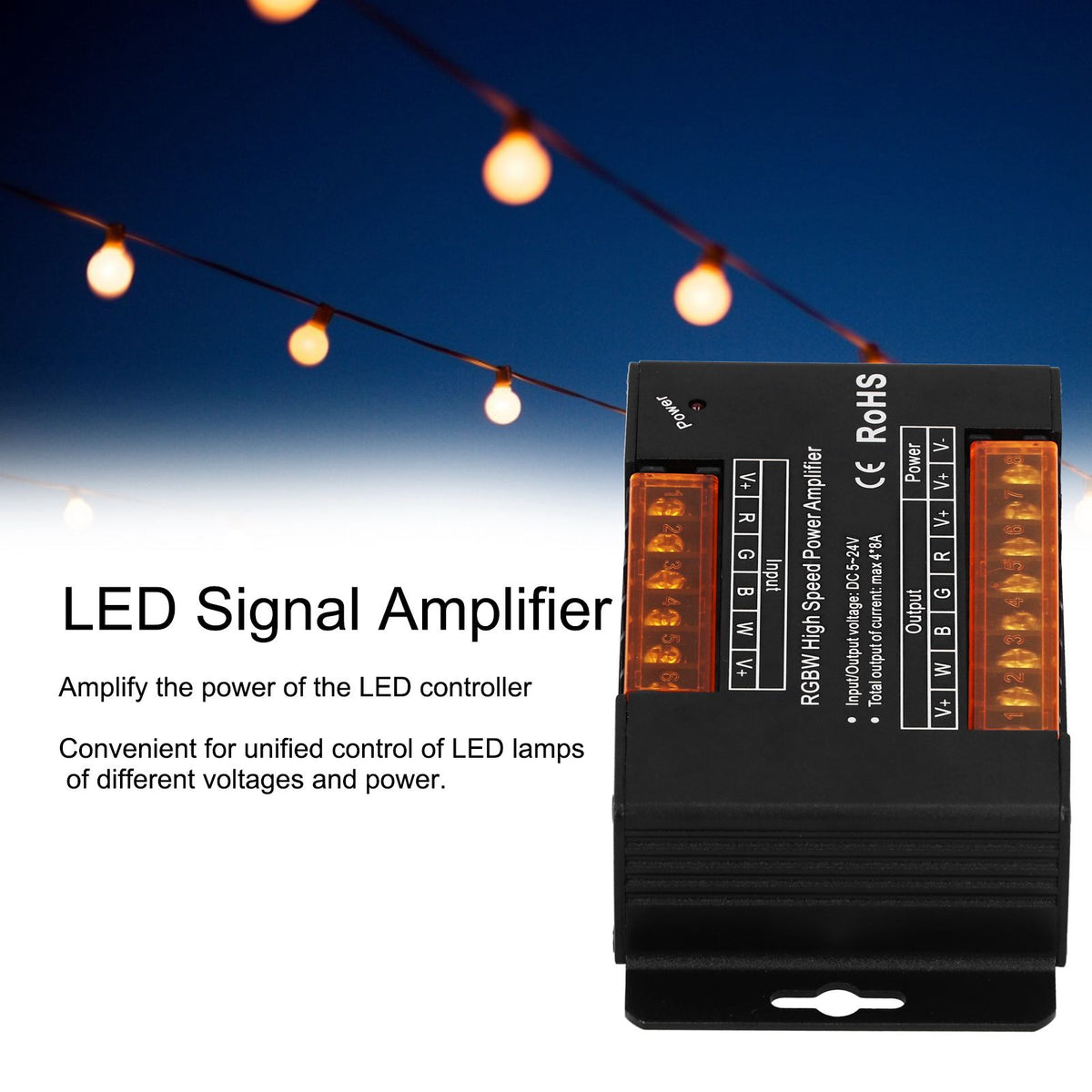 LED Signal Amplifier Module for Home RGB Light Strip Controller 0.1%100% DC5V24V