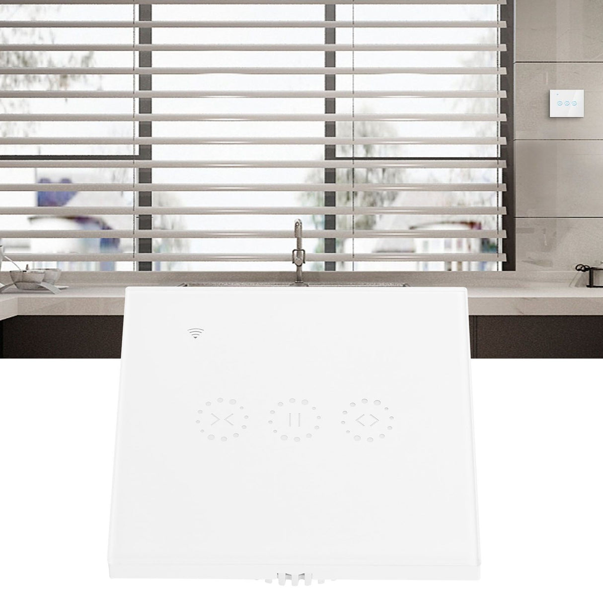 WiFi Smart Touch Wall Switch APP Control for Curtain Garage Door Power Doors AC 95-250VWhite