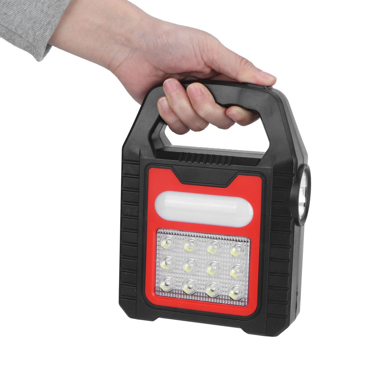 Solar Charging Handheld Flashlight USB Rechargeable Searchlight Reparing Inspection Torch