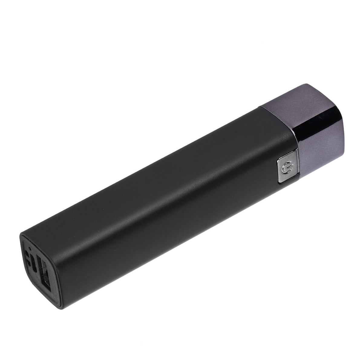 Mini Flashlight Strong Light USB Input Output Phone Charging LED MultiFunction Lamp(Black )