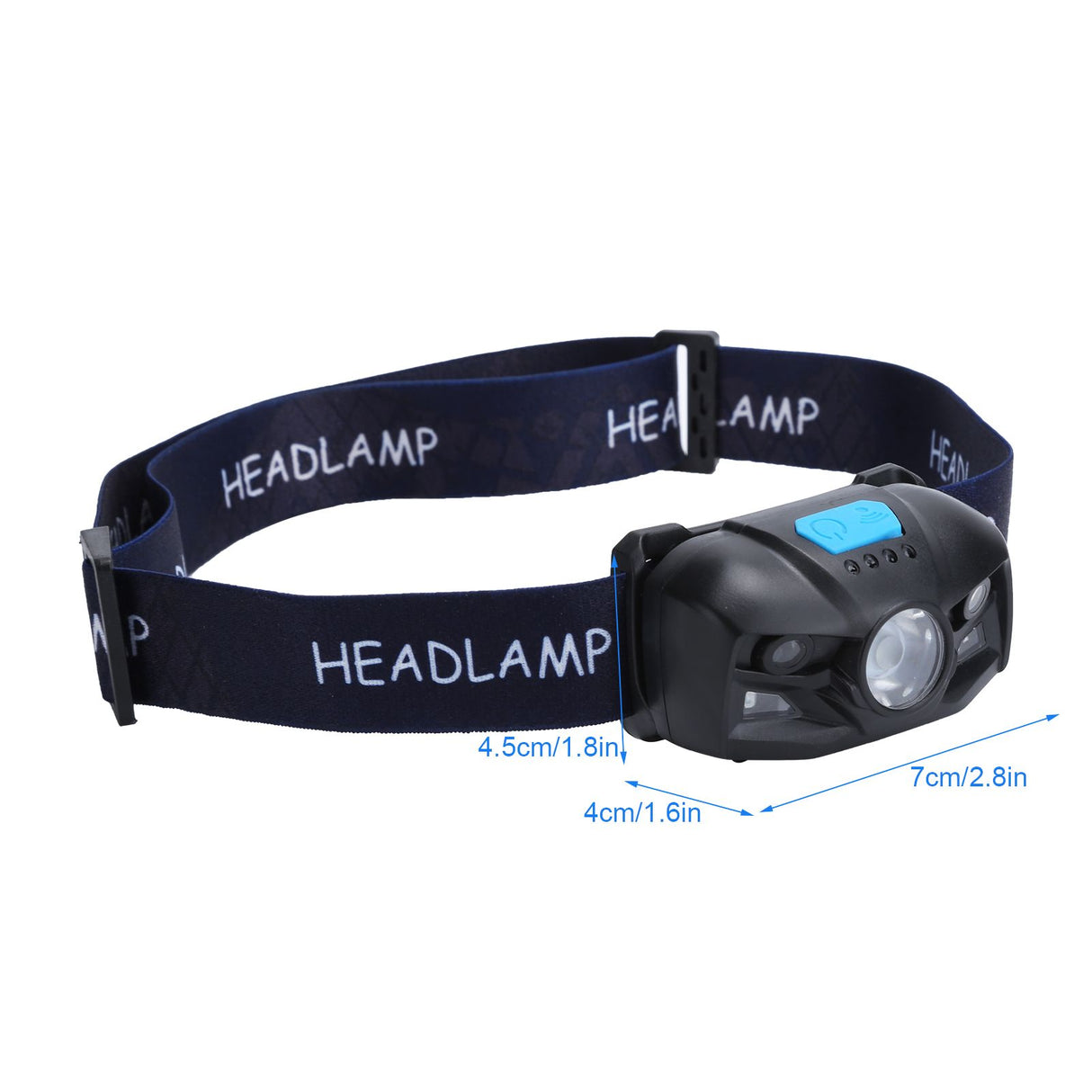 Outdoor USB Rechargeable LED Fishing Headlamp Finger Sensing Waterproof Headlight