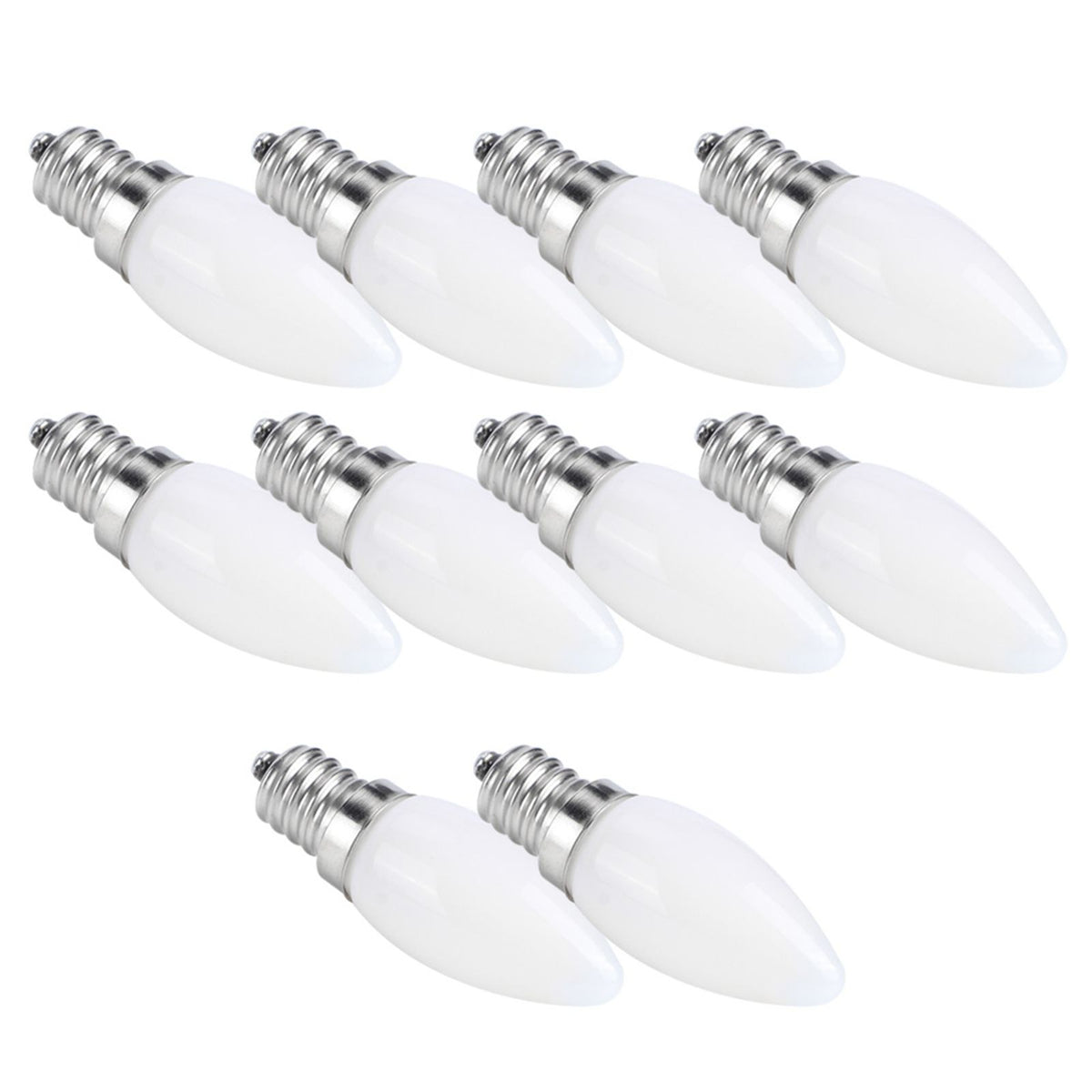 10pcs E12 LED Bulb 1.5W Warm White Lamp for Chandelier Ceiling Light Wall Lamp Home Lighting AC 110V