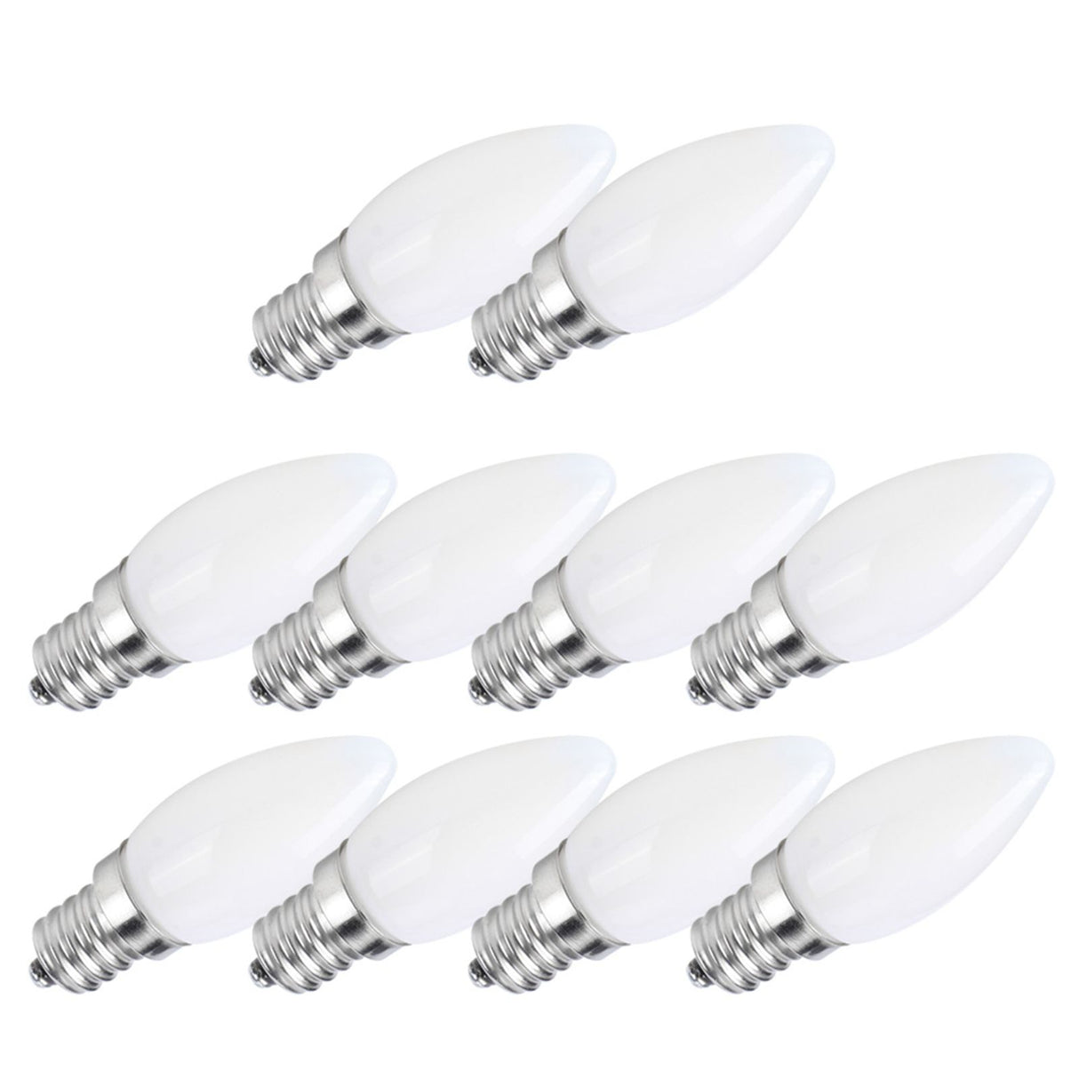 10pcs E12 LED Bulb 1.5W Warm White Lamp for Chandelier Ceiling Light Wall Lamp Home Lighting AC 110V
