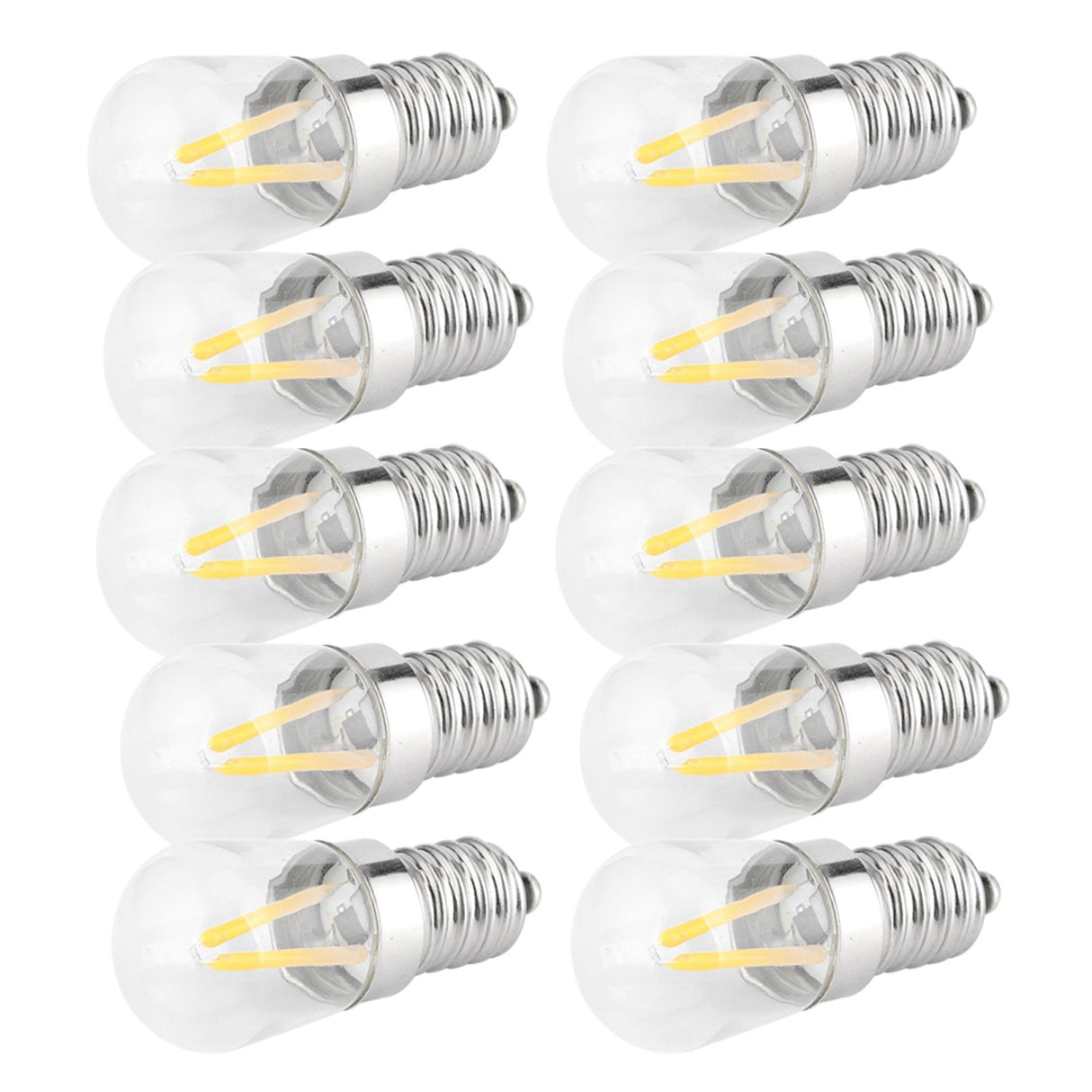 E14 Short Filament Bulbs 1.5W AC110V Bulb Chandelier Ceiling Lamp Accessory Warm White