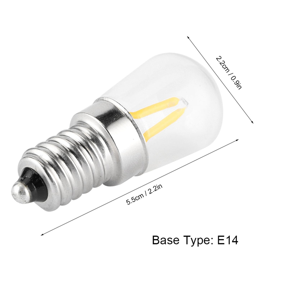 E14 Short Filament Bulbs 1.5W AC110V Bulb Chandelier Ceiling Lamp Accessory Warm White