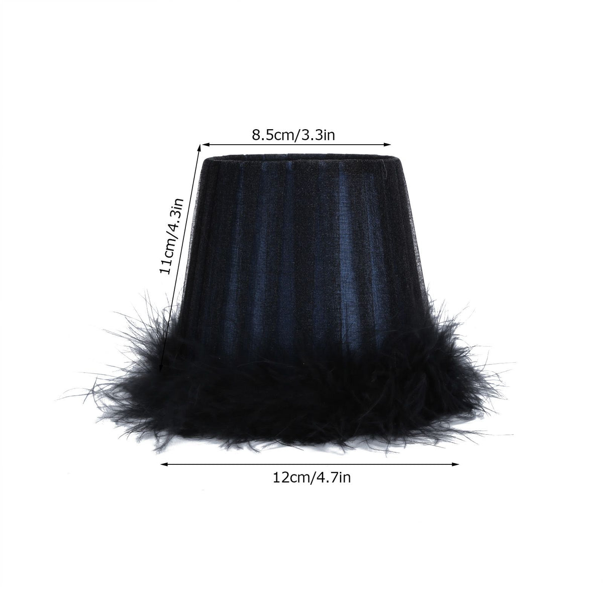 6Pcs Feather Cloth Lampshade Blue Hotel Chandelier Wall Lamp Decoration Protective Cover